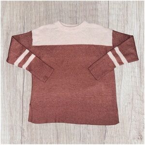 Pink and Cream Striped Sweater